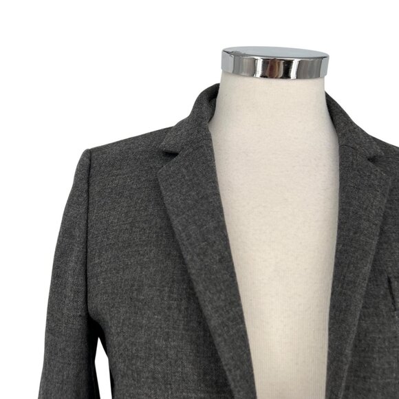 J.Crew Wool Blend Blazer Jacket Gray Single Button Size 6 - Picture 3 of 16